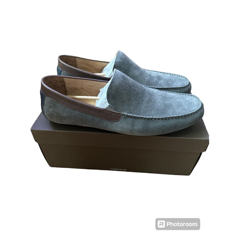 Florsheim Talladega Venetian Men’s‎ Gray Loafer Suede Shoes Size 13M EEUC luxury